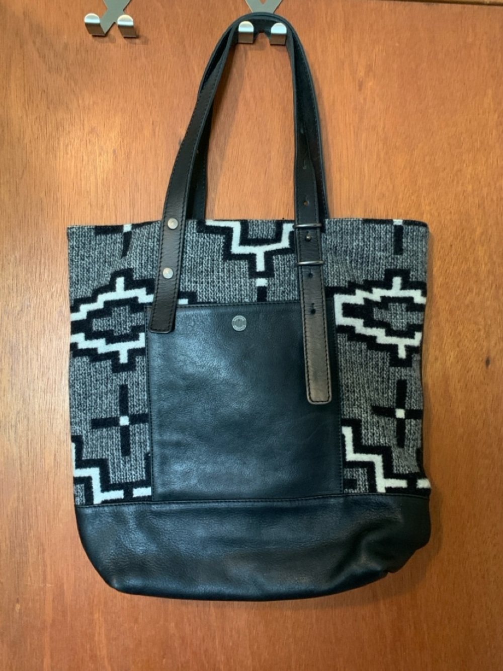 Pendleton Wool & Leather Shoulder Tote